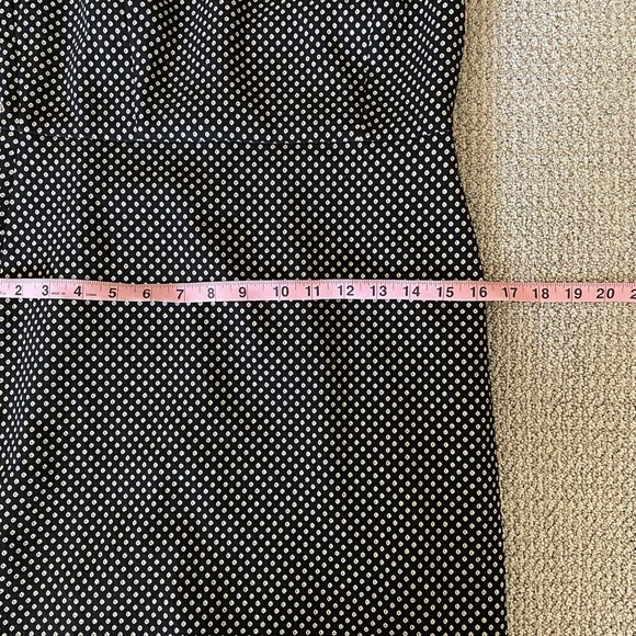 J. Crew Womens 2 Dress Black White with Gold Filigree Sparkle Size 2 Midi - Picture 9 of 13